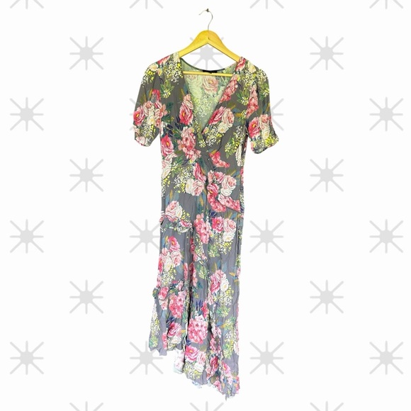 Majorelle Revolve Floral Midi Dress Size Small - Picture 3 of 6